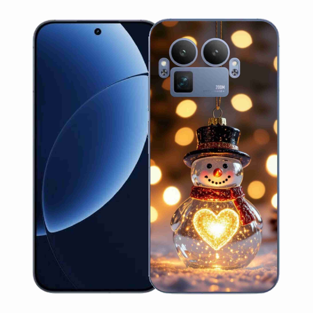 Gelový kryt mmCase na Realme GT 8 Pro 5G - svítící vánoční sněhulák