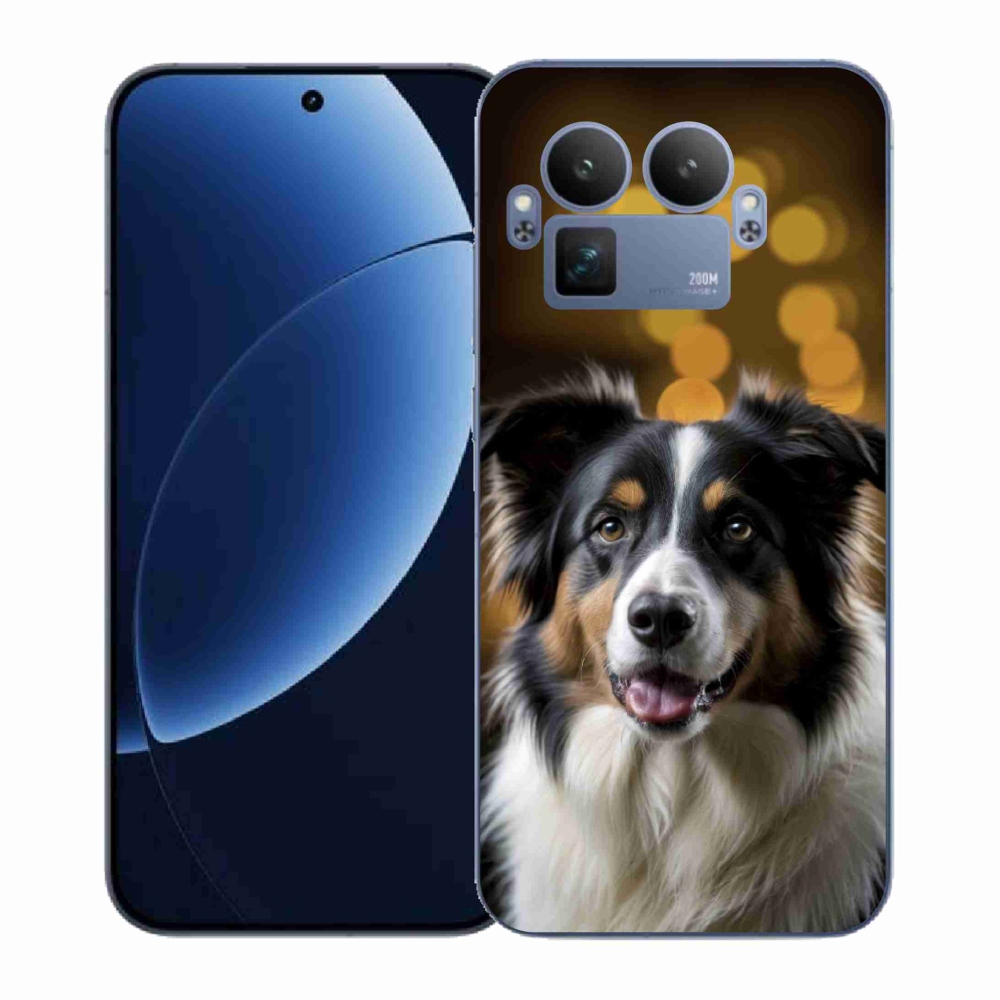 Gelový kryt mmCase na Realme GT 8 Pro 5G - usměvavý australský ovčák