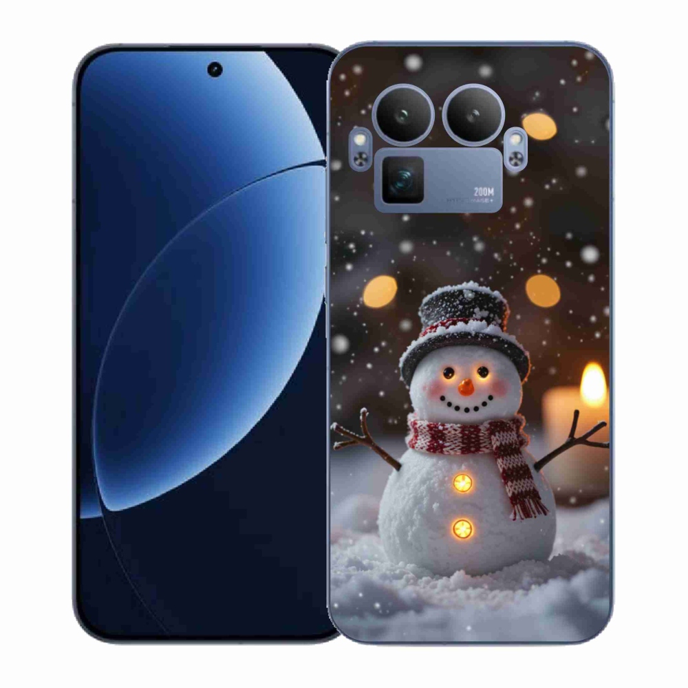 Gelový kryt mmCase na Realme GT 8 Pro 5G - veselý sněhulák