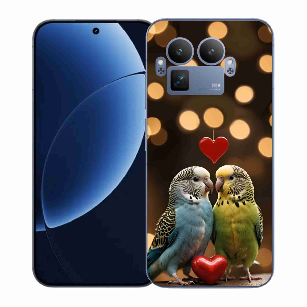 Gelový kryt mmCase na Realme GT 8 Pro 5G - zamilovaní papoušci