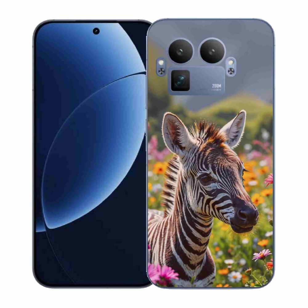 Gelový kryt mmCase na Realme GT 8 Pro 5G - zebra na louce