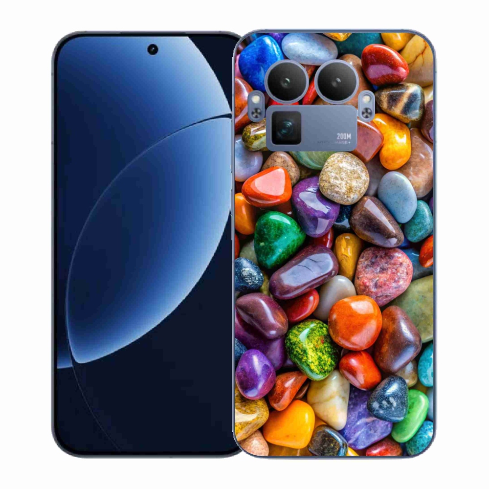 Gelový kryt mmCase na Realme GT 8 Pro - barevné kamínky