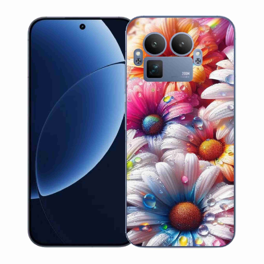 Gelový kryt mmCase na Realme GT 8 Pro - barevné kopretiny