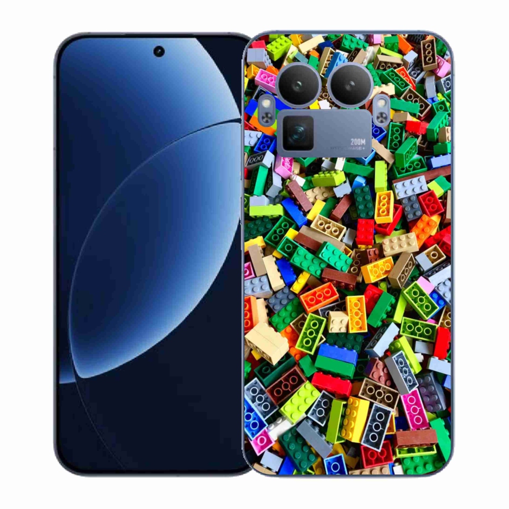 Gelový kryt mmCase na Realme GT 8 Pro - barevné stavební kostky