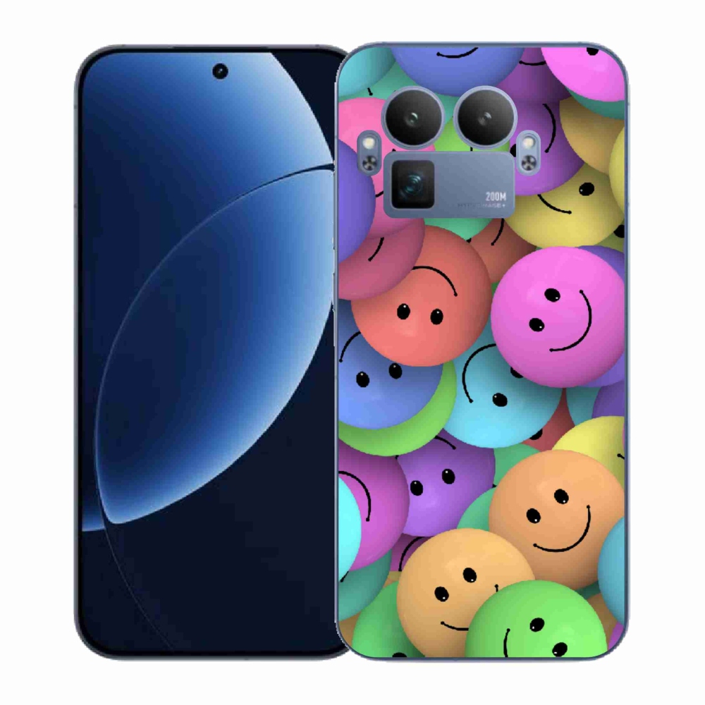 Gelový kryt mmCase na Realme GT 8 Pro - barevní smajlíci