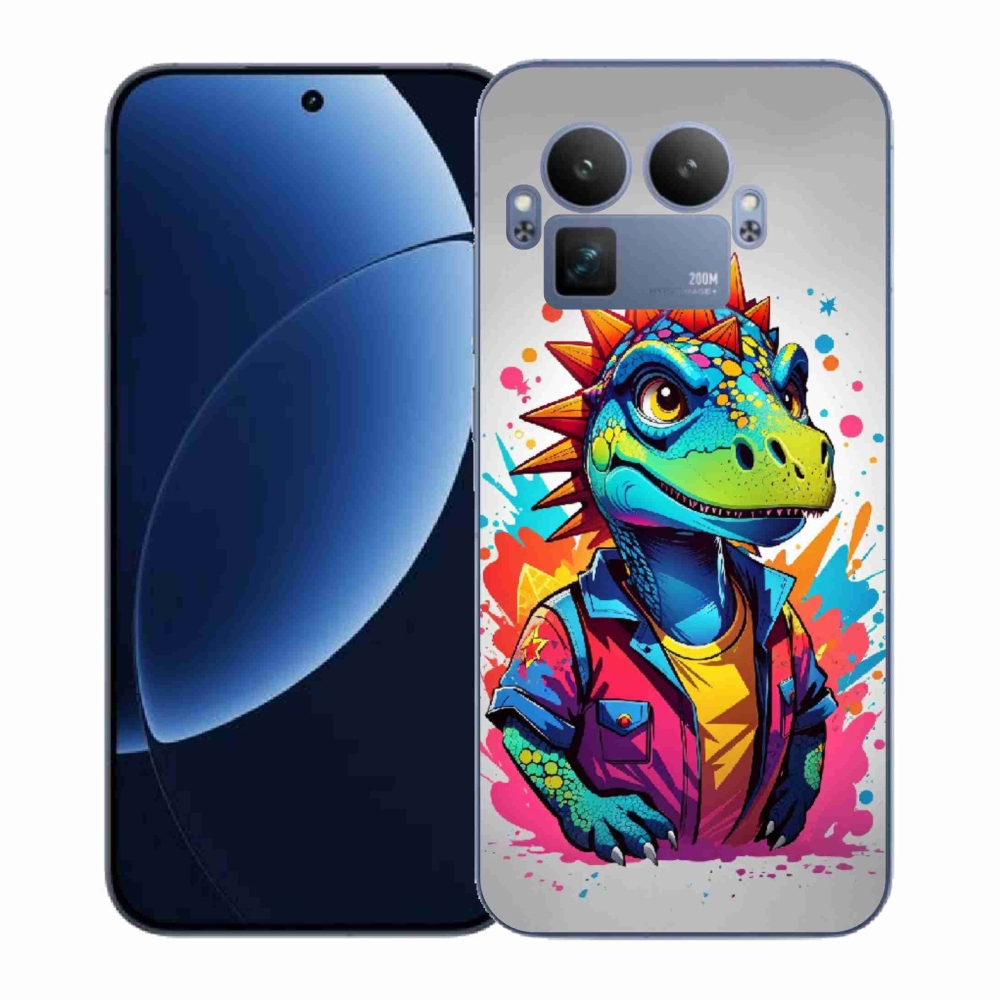 Gelový kryt mmCase na Realme GT 8 Pro - barevný dinosaurus