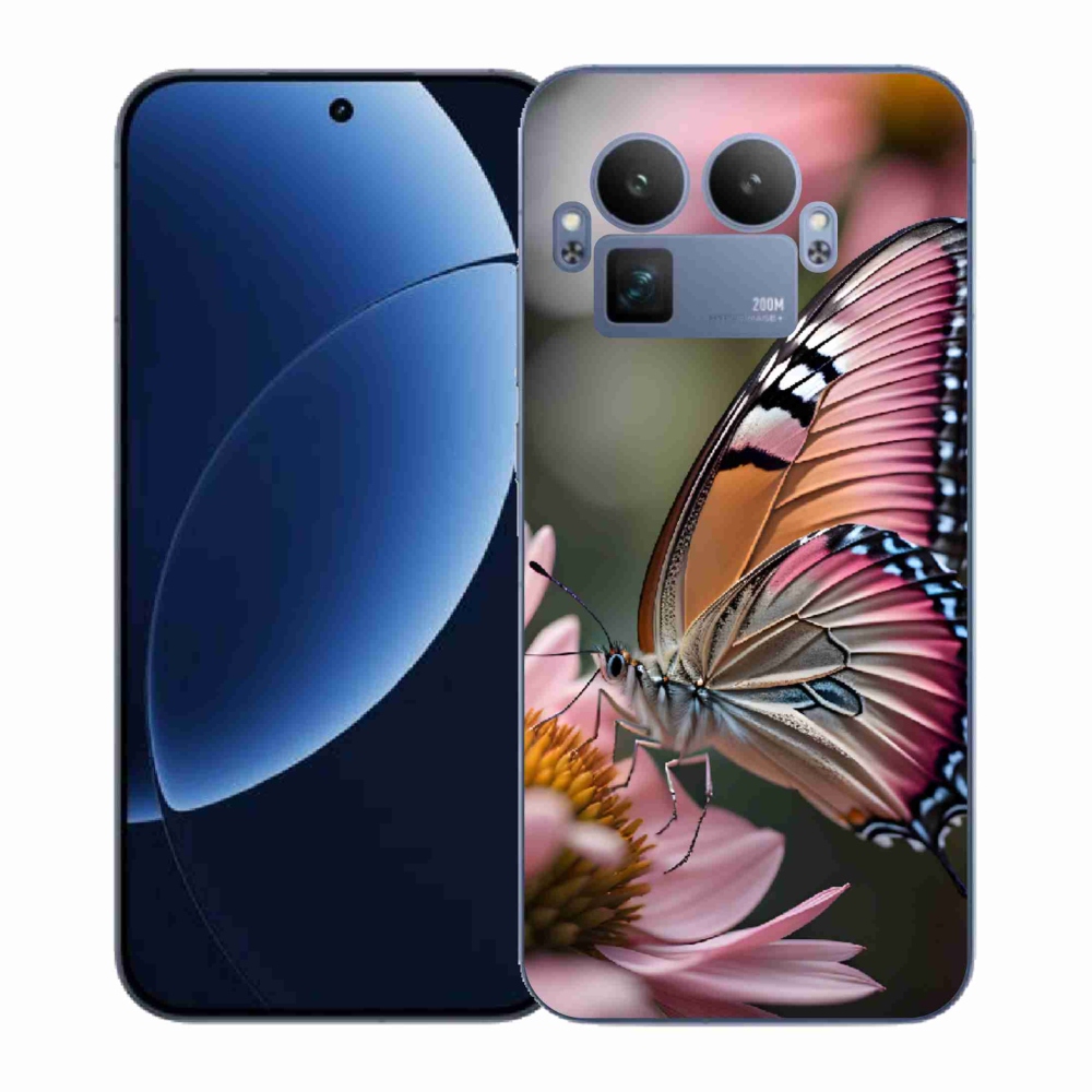Gelový kryt mmCase na Realme GT 8 Pro - barevný motýl