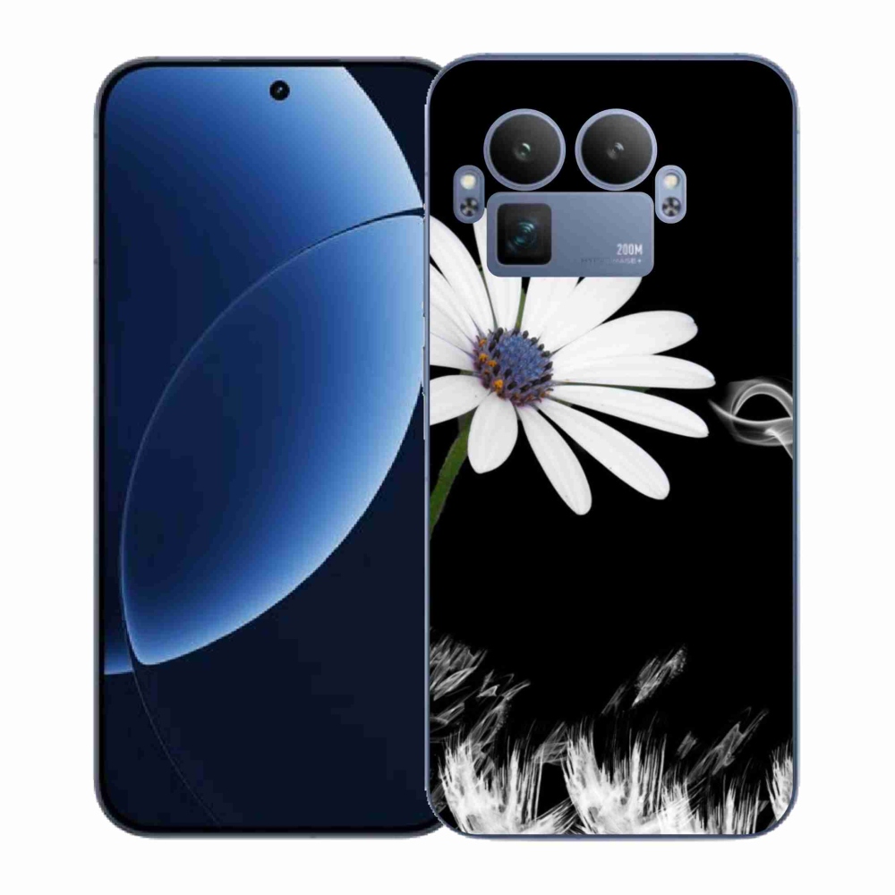 Gelový kryt mmCase na Realme GT 8 Pro - bílá květina