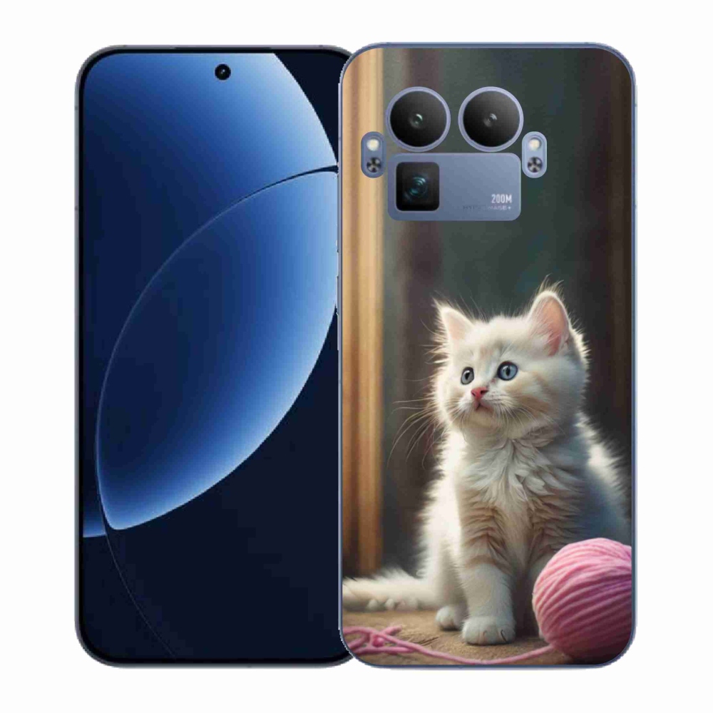 Gelový kryt mmCase na Realme GT 8 Pro - bílé kotě 2