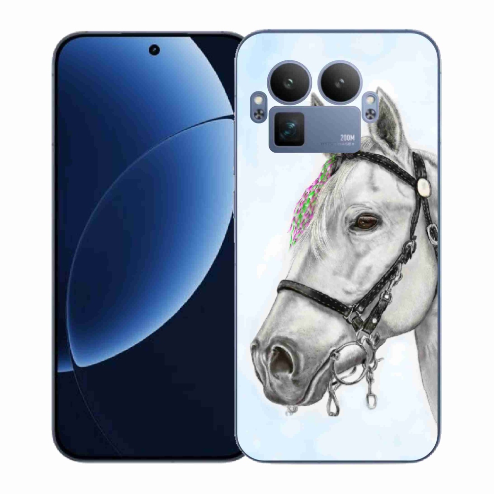 Gelový kryt mmCase na Realme GT 8 Pro - bílý kůň 1