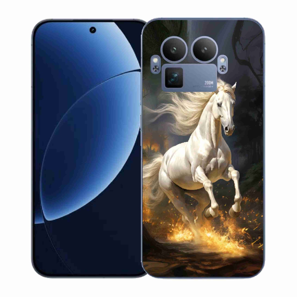 Gelový kryt mmCase na Realme GT 8 Pro - bílý kůň 2