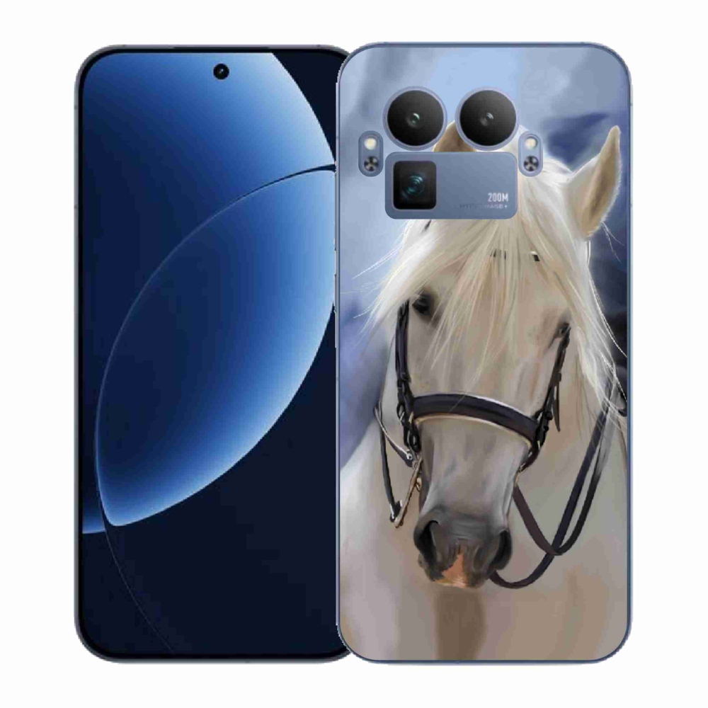 Gelový kryt mmCase na Realme GT 8 Pro - bílý kůň