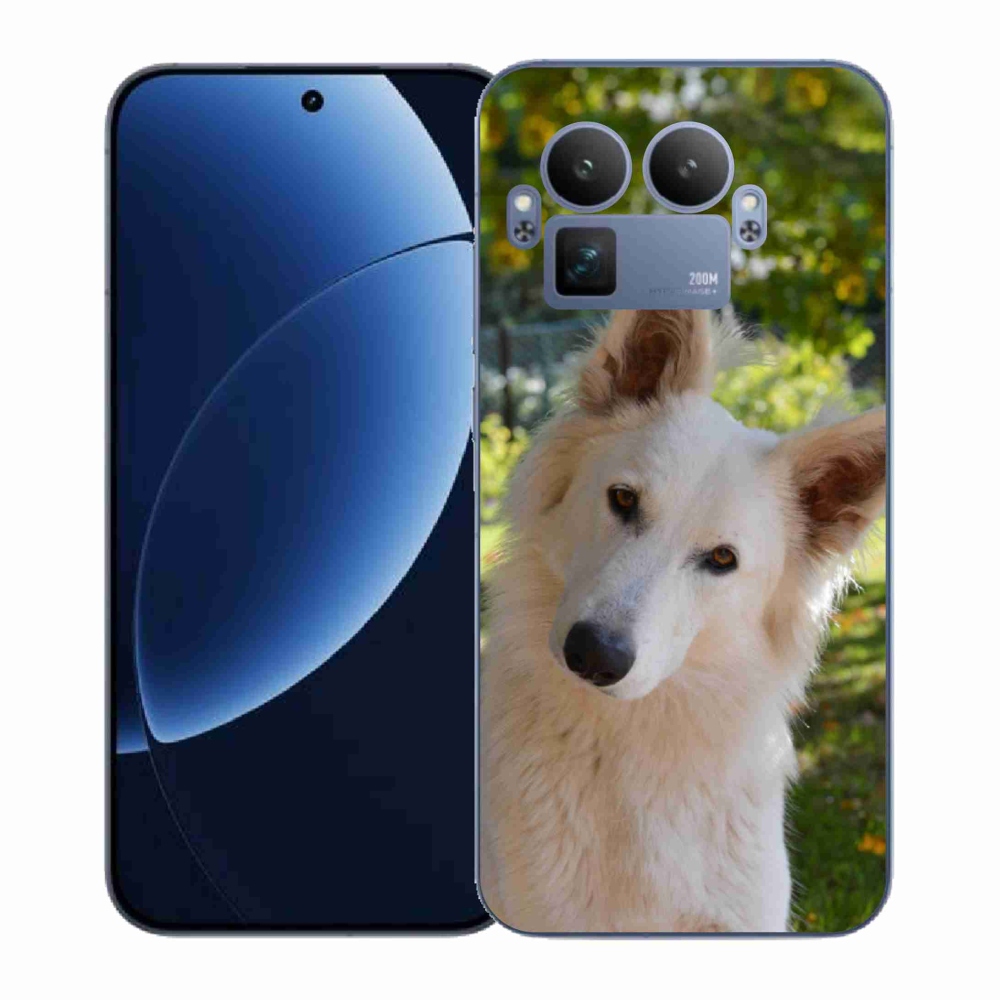 Gelový kryt mmCase na Realme GT 8 Pro - bílý švýcarský ovčák 1