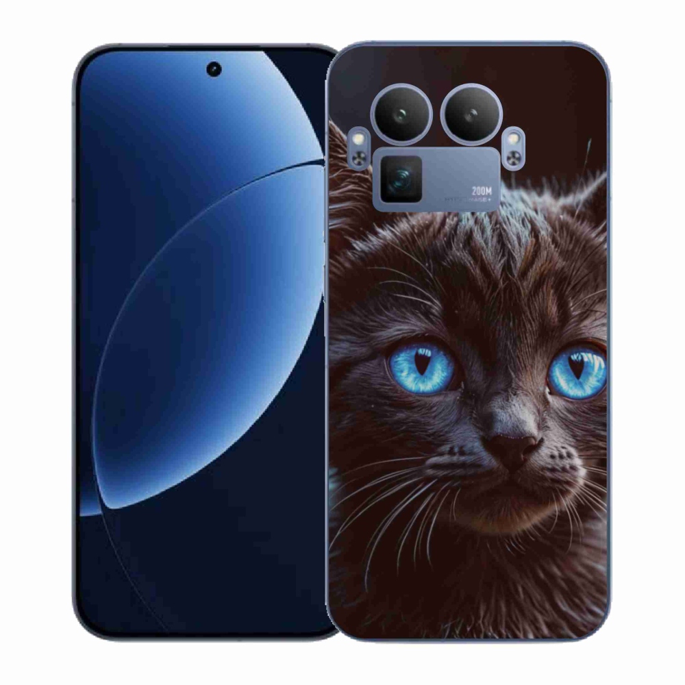 Gelový kryt mmCase na Realme GT 8 Pro - černé kotě 2