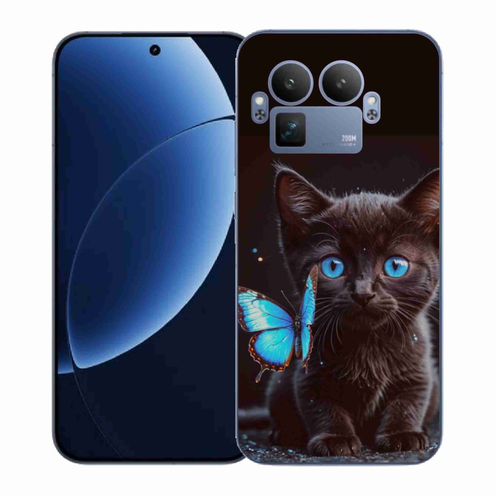 Gelový kryt mmCase na Realme GT 8 Pro - černé kotě 3