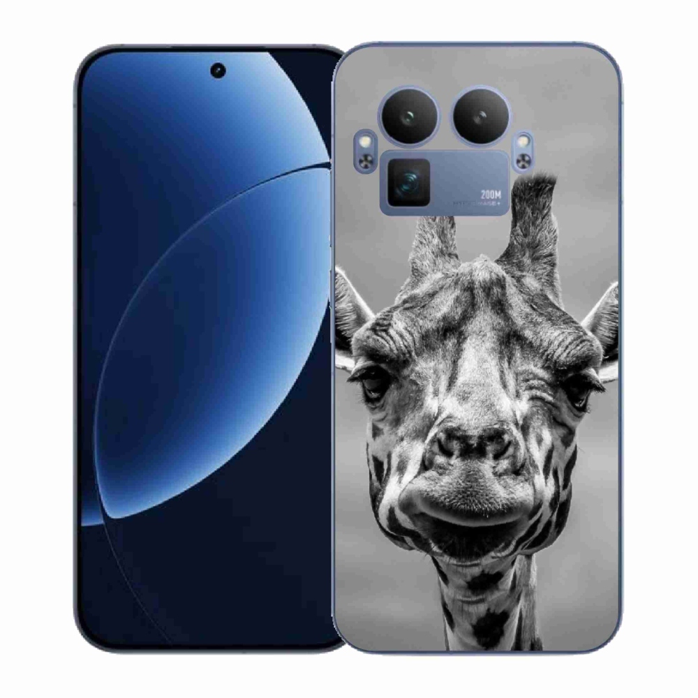Gelový kryt mmCase na Realme GT 8 Pro - černobílá žirafa
