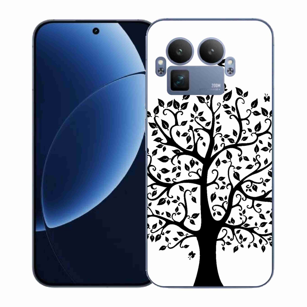 Gelový kryt mmCase na Realme GT 8 Pro - černobílý strom