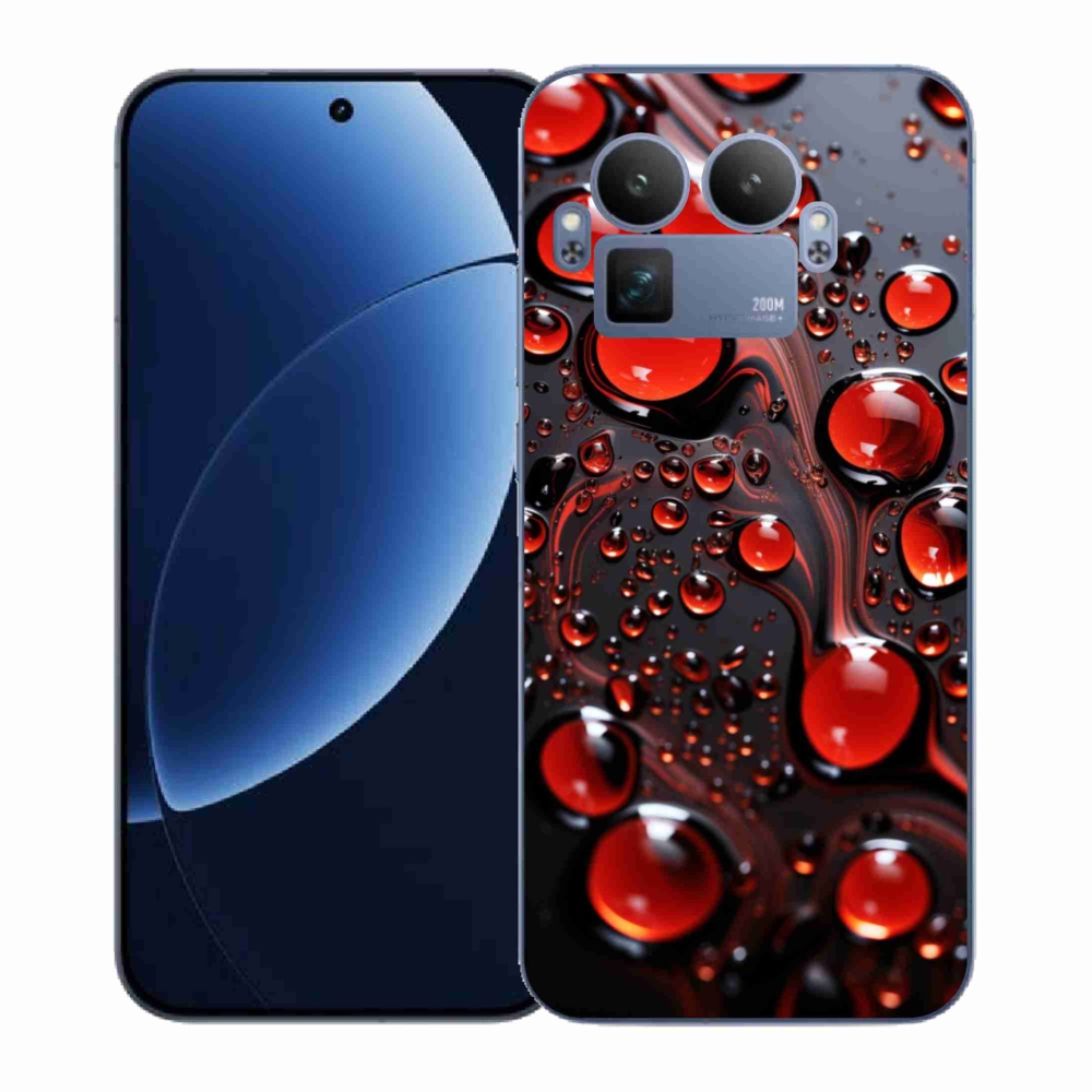 Gelový kryt mmCase na Realme GT 8 Pro - červené kapky 2