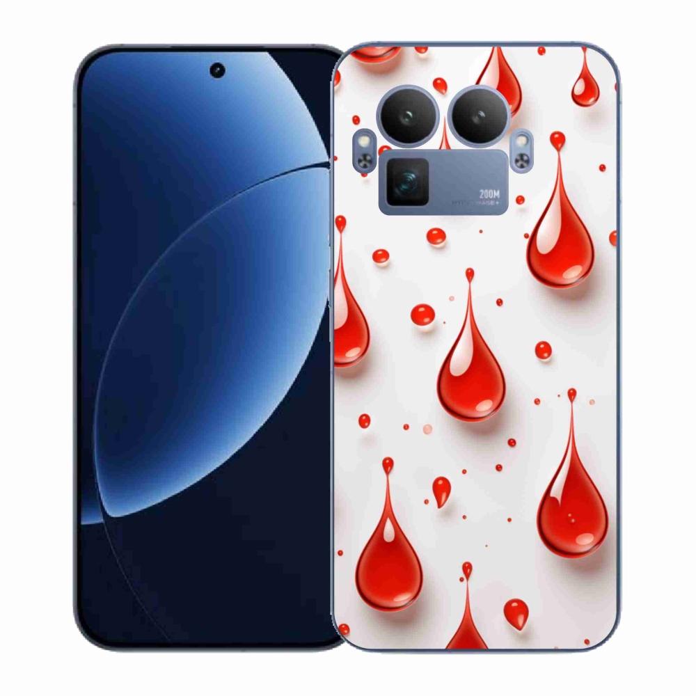 Gelový kryt mmCase na Realme GT 8 Pro - červené kapky