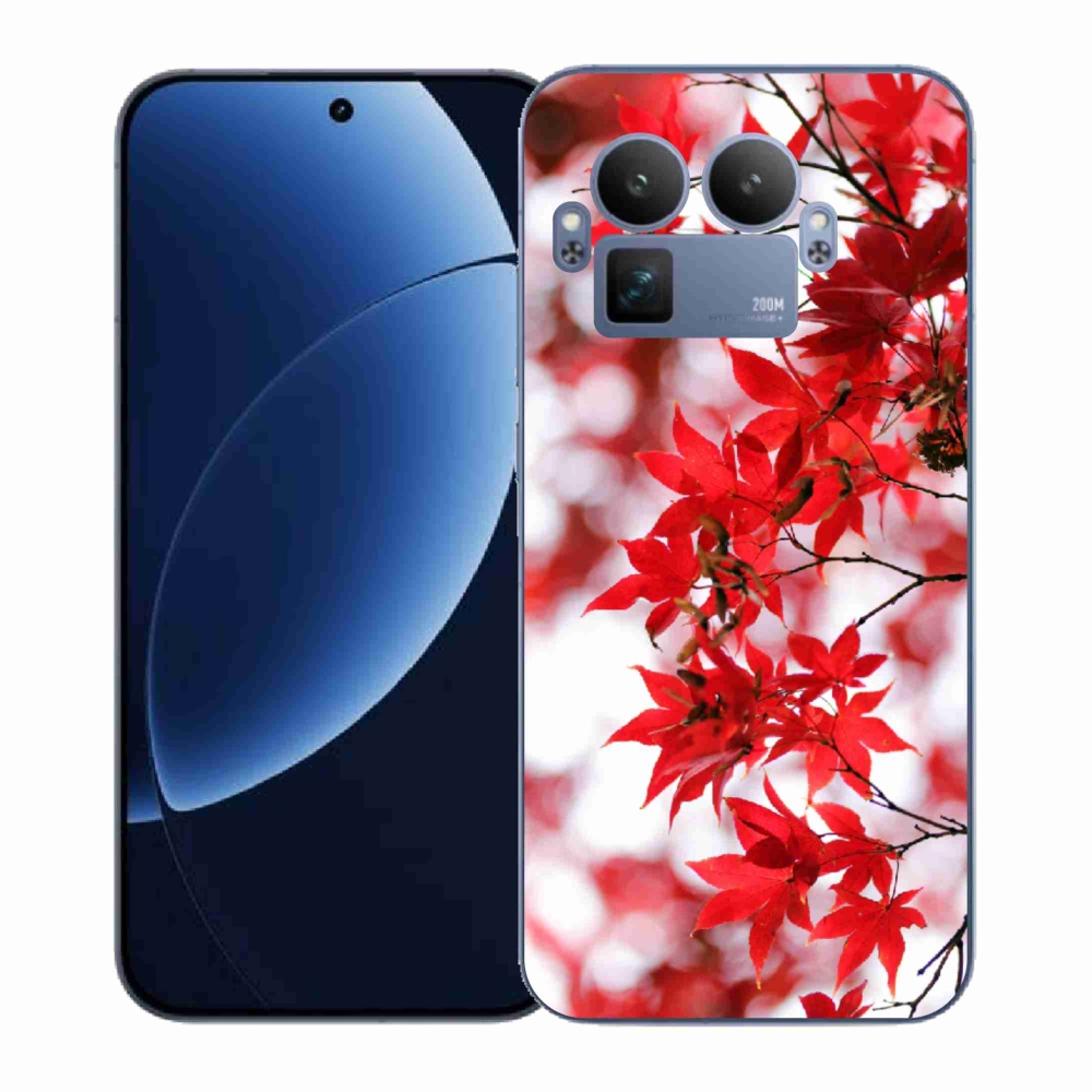 Gelový kryt mmCase na Realme GT 8 Pro - červené listy