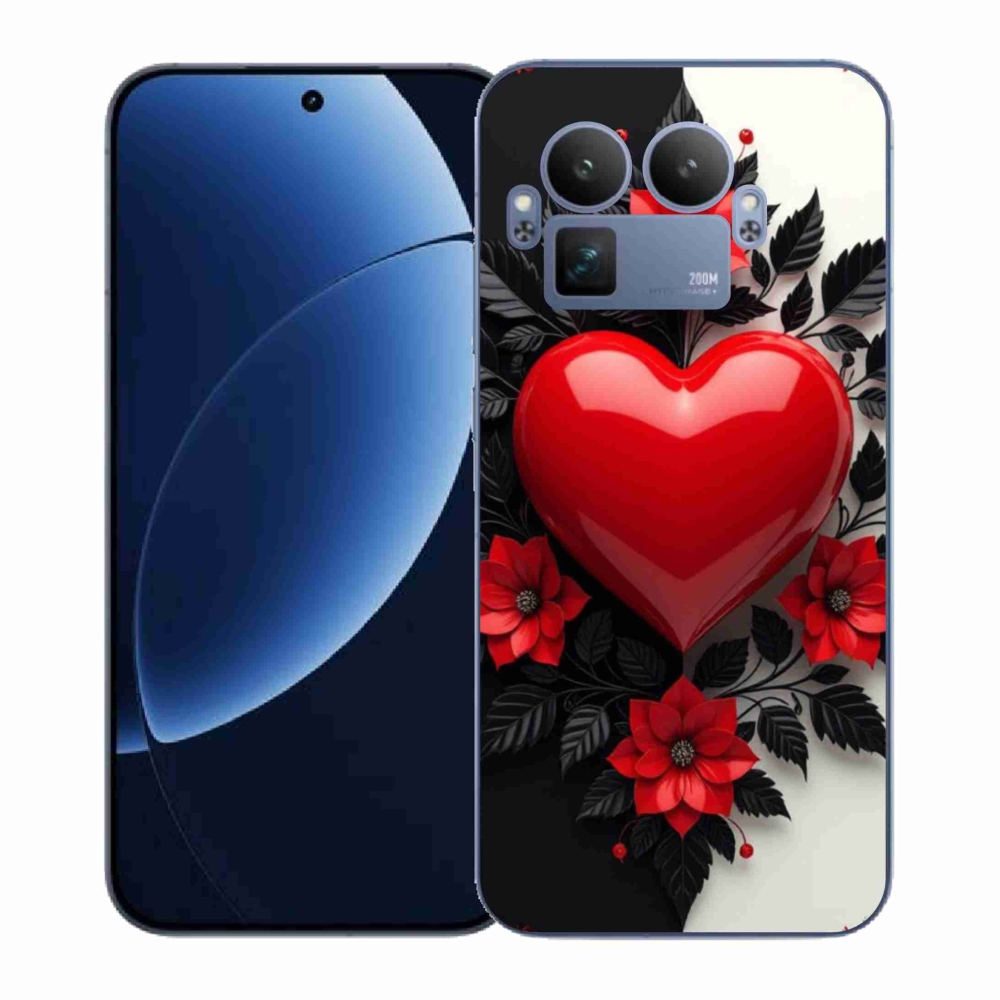 Gelový kryt mmCase na Realme GT 8 Pro - červené srdce