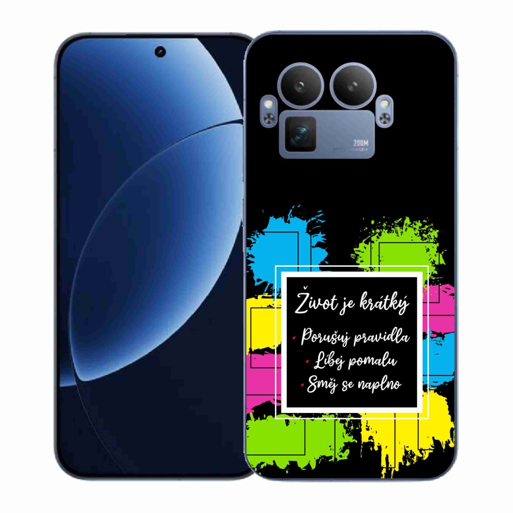 Gelový kryt mmCase na Realme GT 8 Pro - citát 5 černé pozadí