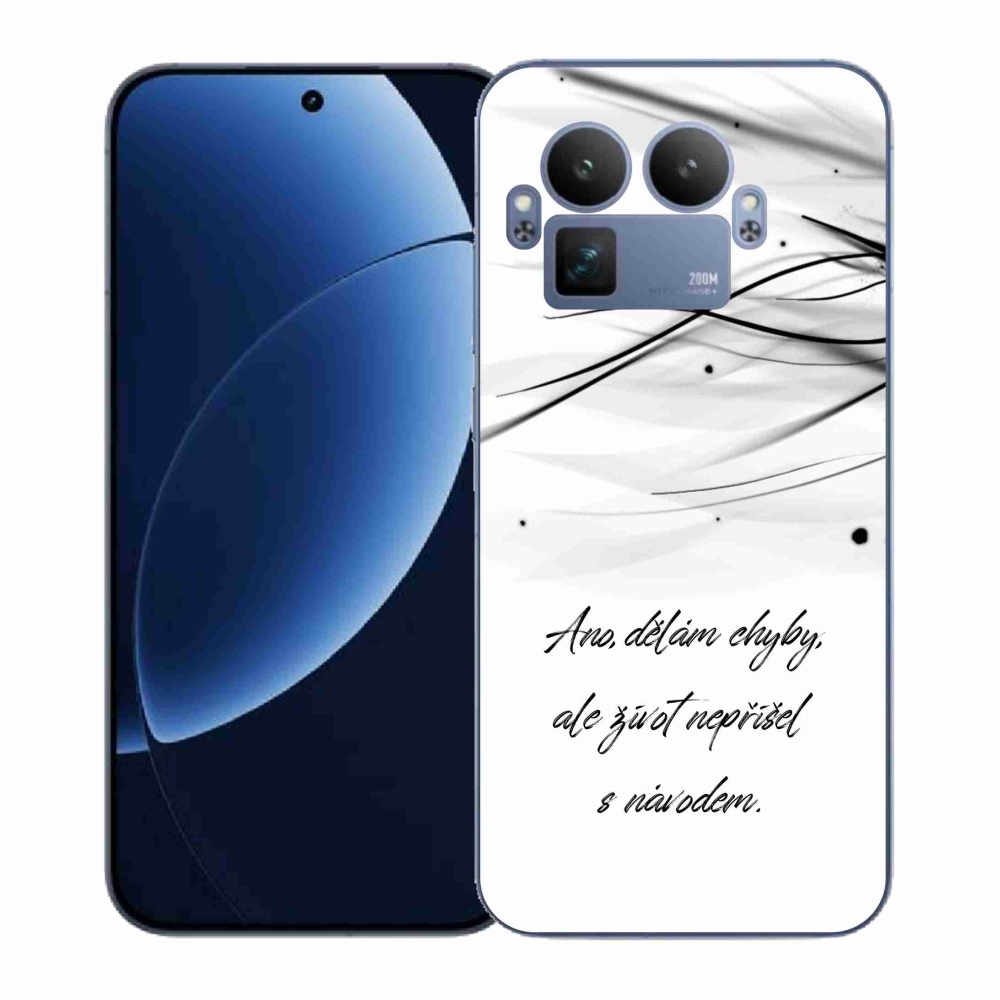 Gelový kryt mmCase na Realme GT 8 Pro - citát bílé pozadí