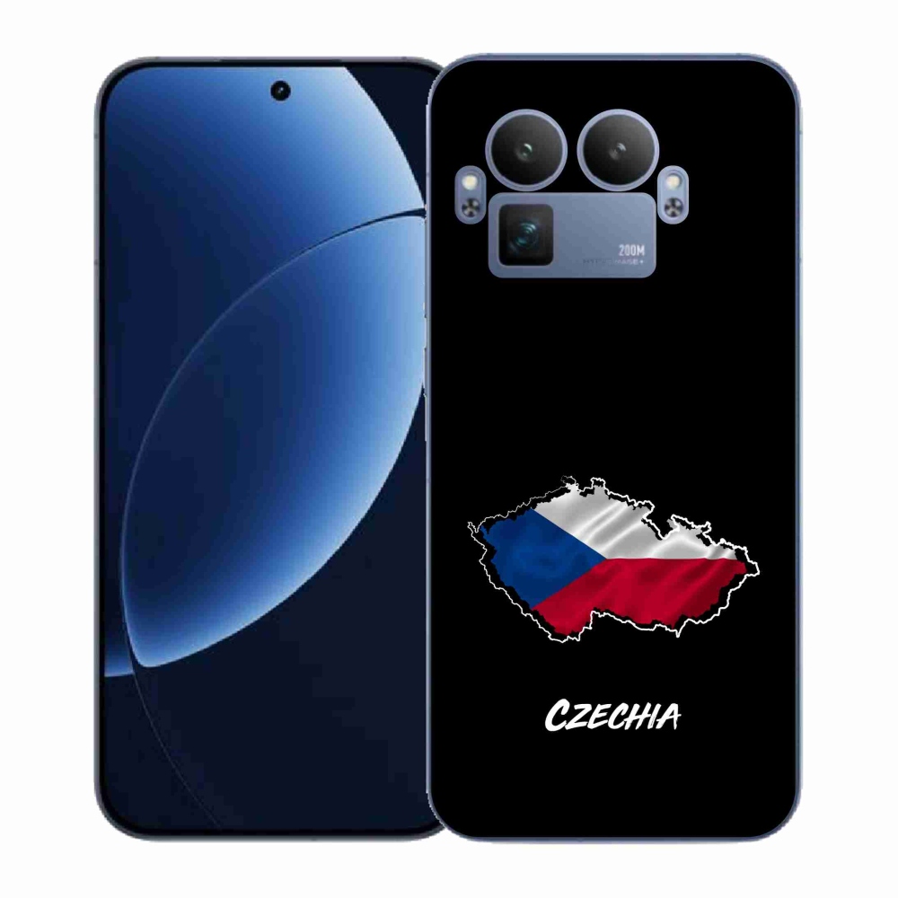Gelový kryt mmCase na Realme GT 8 Pro - Czechia černé pozadí
