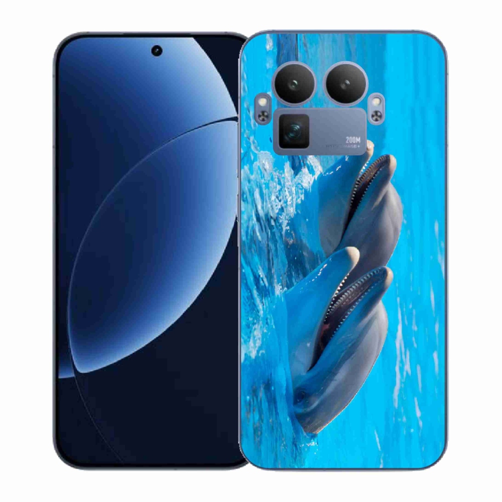 Gelový kryt mmCase na Realme GT 8 Pro - delfíni