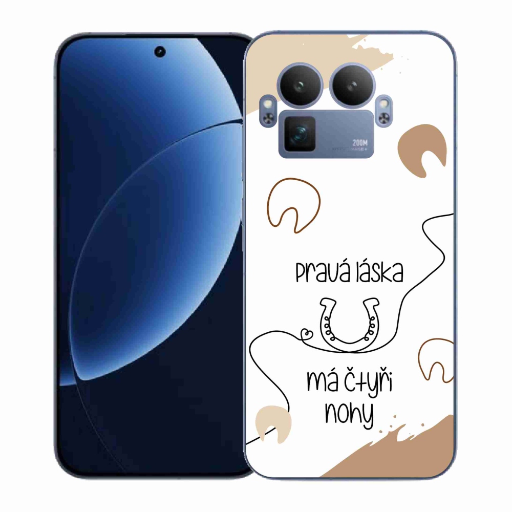 Gelový kryt mmCase na Realme GT 8 Pro - koňský motiv bílé pozadí