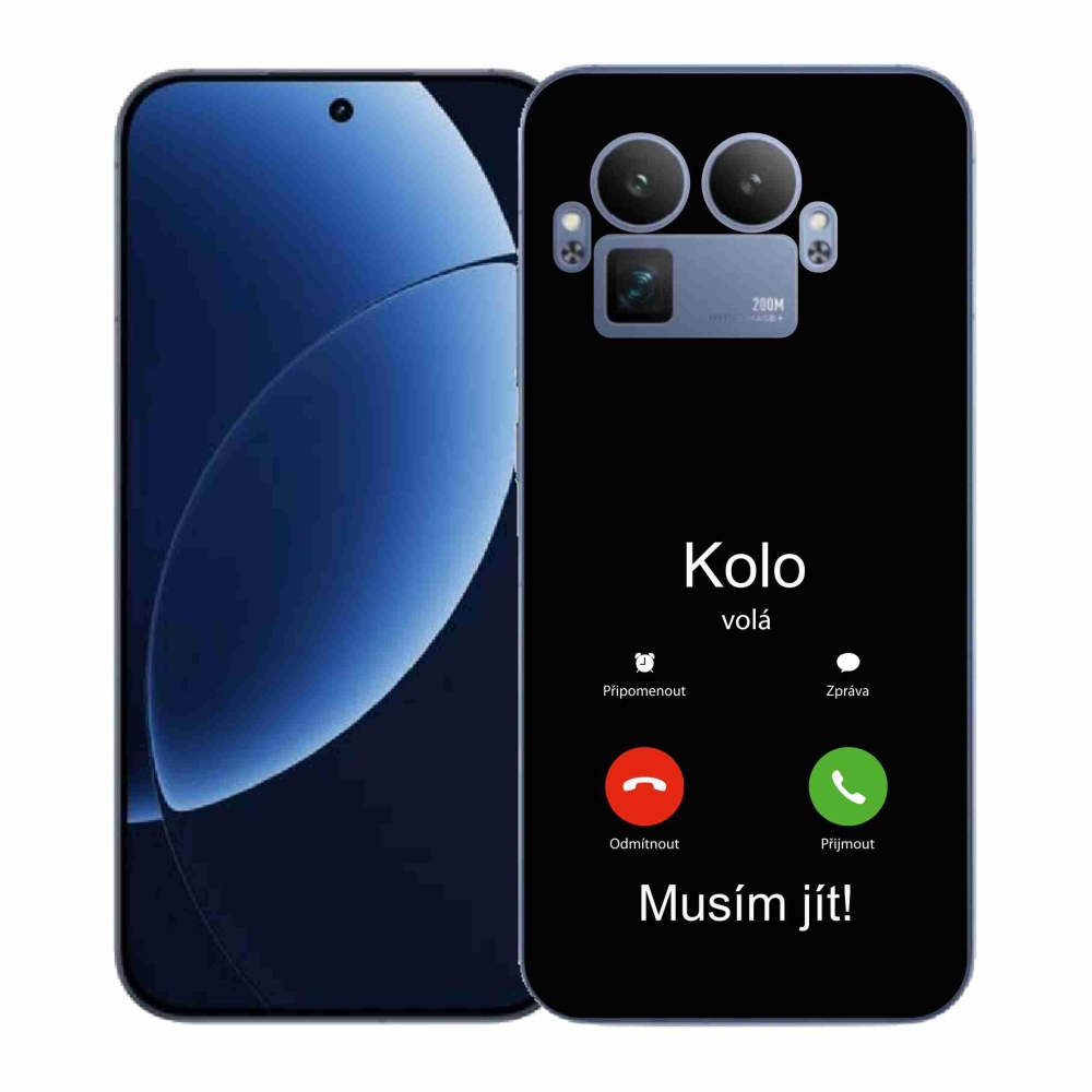 Gelový kryt mmCase na Realme GT 8 Pro - kolo volá černé pozadí