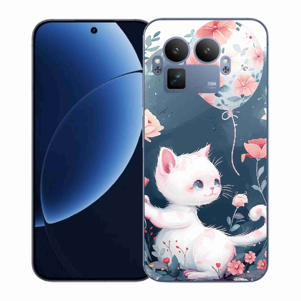 Gelový kryt mmCase na Realme GT 8 Pro - kotě s balónkem
