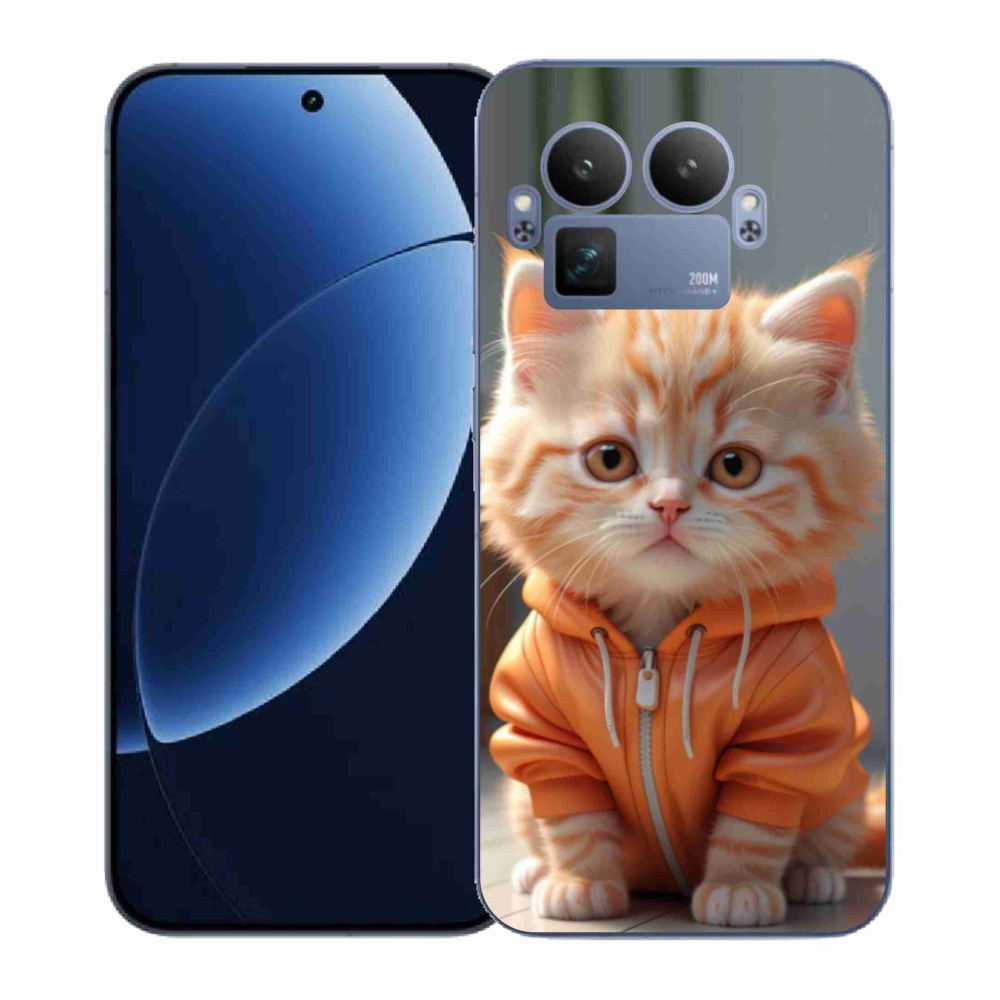 Gelový kryt mmCase na Realme GT 8 Pro - kotě v mikině