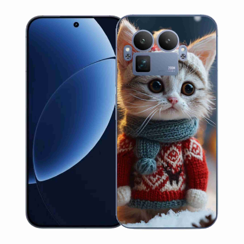Gelový kryt mmCase na Realme GT 8 Pro - kotě ve svetru