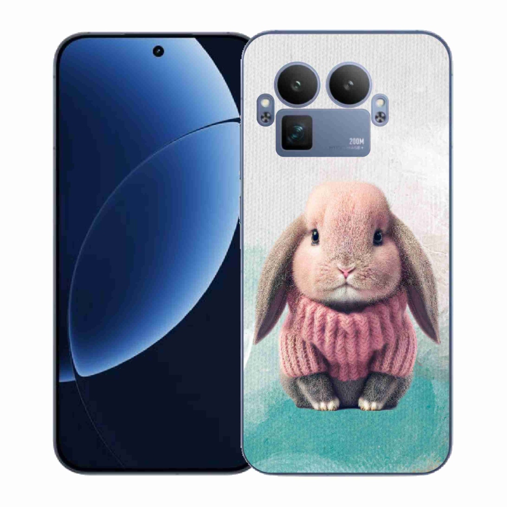 Gelový kryt mmCase na Realme GT 8 Pro - králíček ve svetru