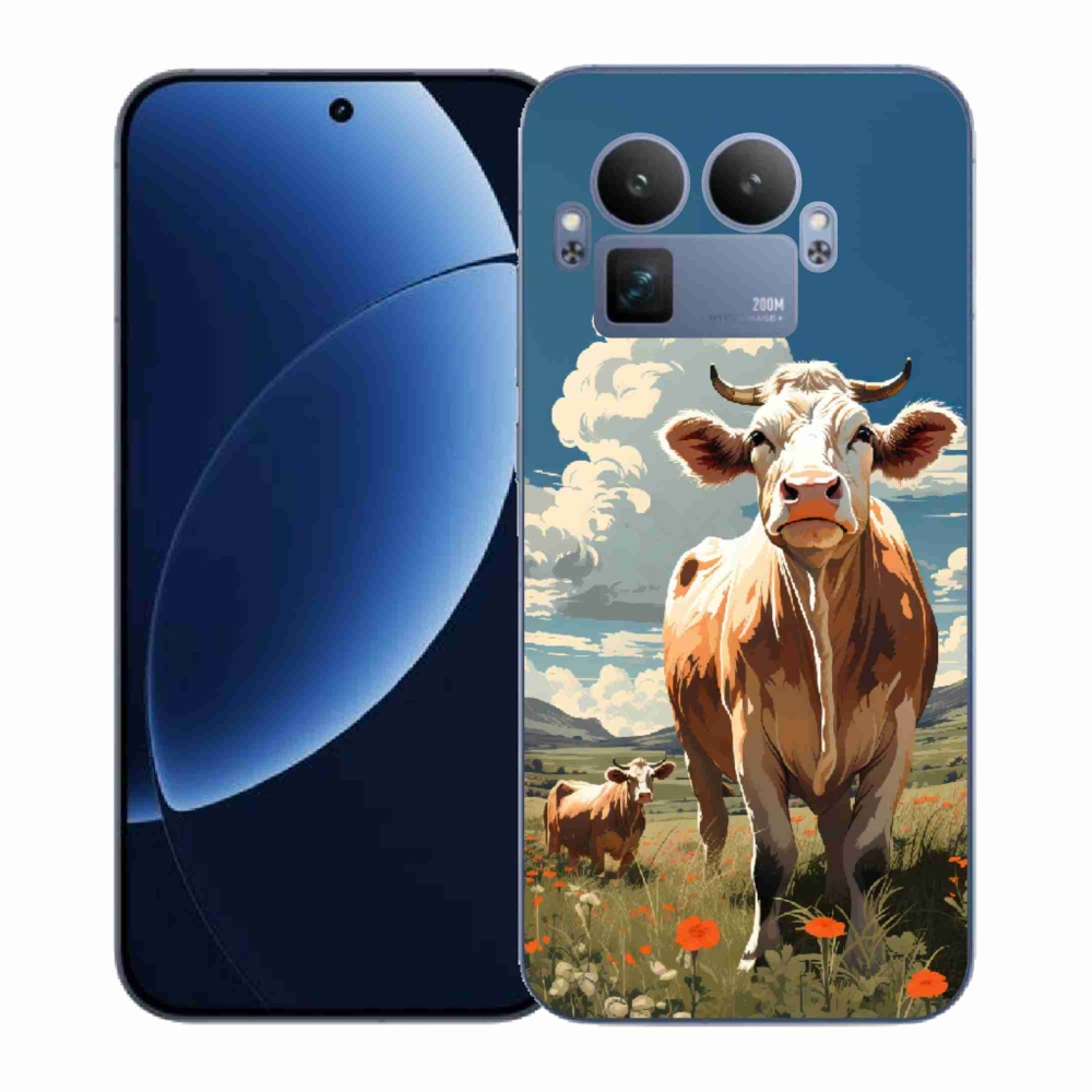 Gelový kryt mmCase na Realme GT 8 Pro - krávy na louce
