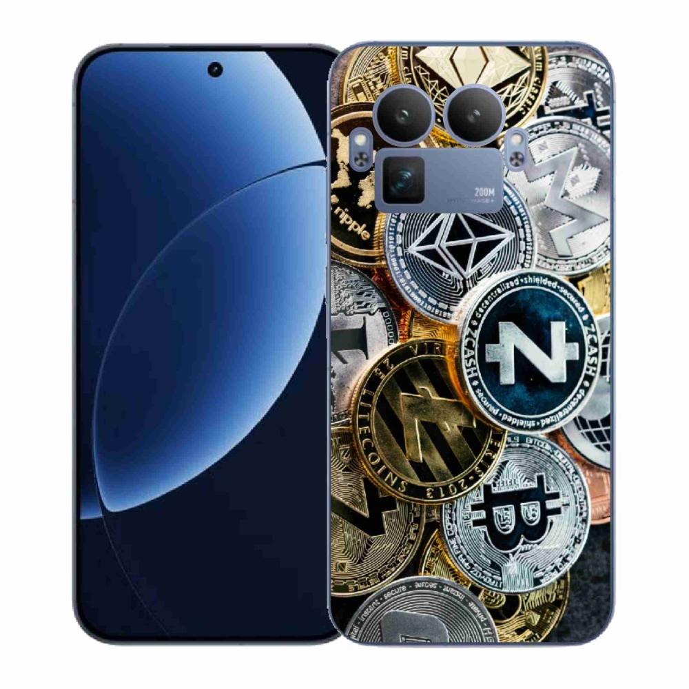Gelový kryt mmCase na Realme GT 8 Pro - kryptoměny