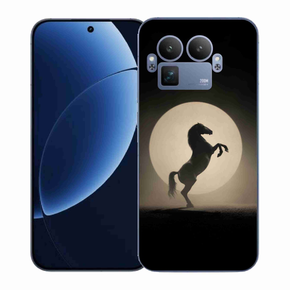 Gelový kryt mmCase na Realme GT 8 Pro - kůň v siluetě