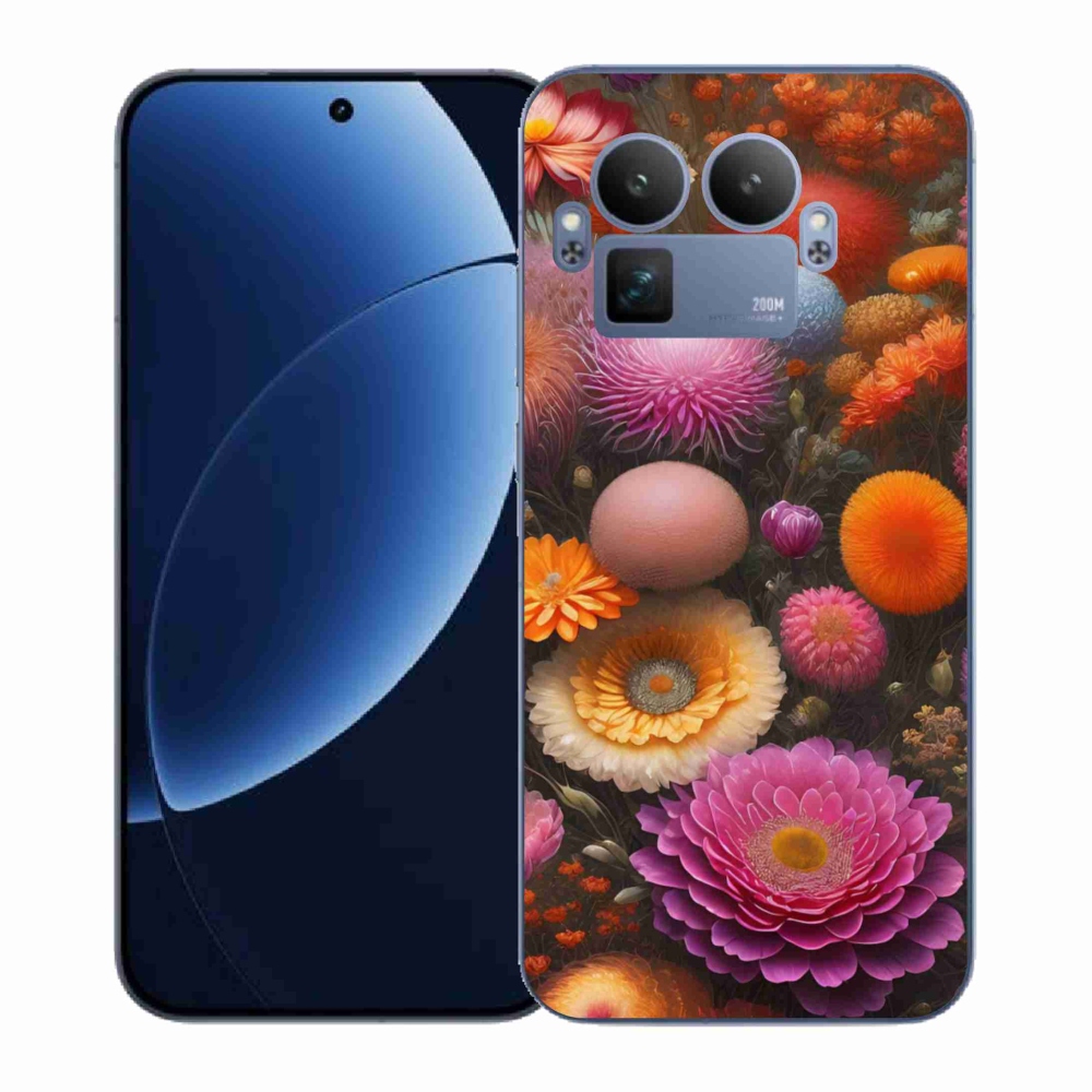 Gelový kryt mmCase na Realme GT 8 Pro - květinová kompozice