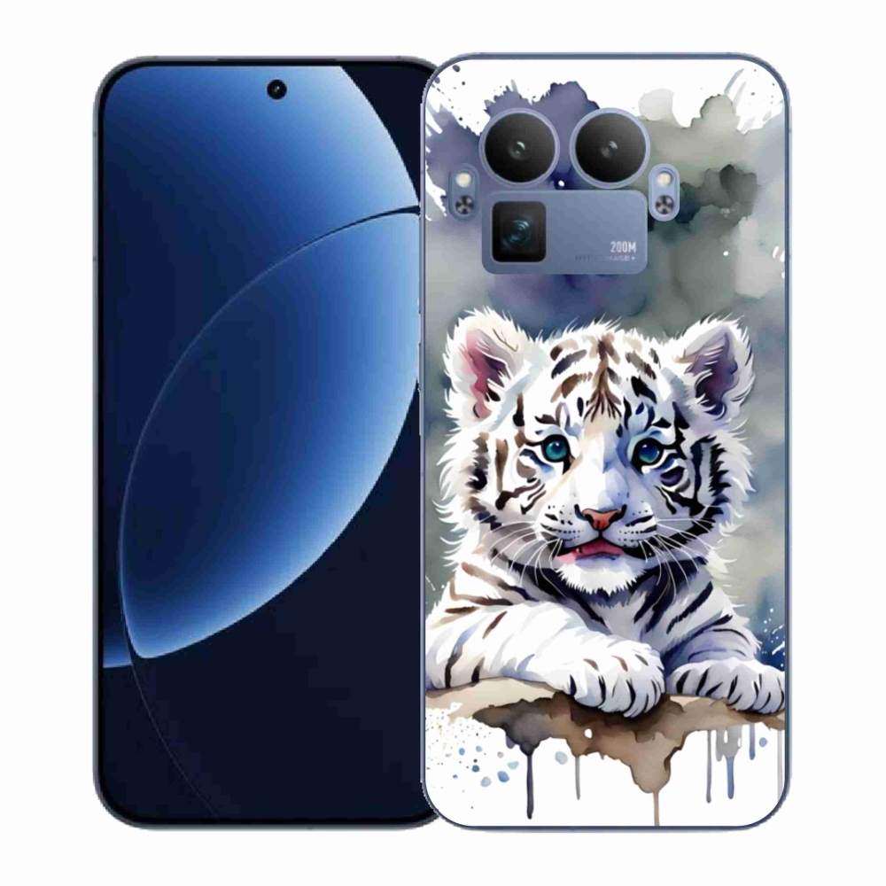 Gelový kryt mmCase na Realme GT 8 Pro - mládě bílého tygra