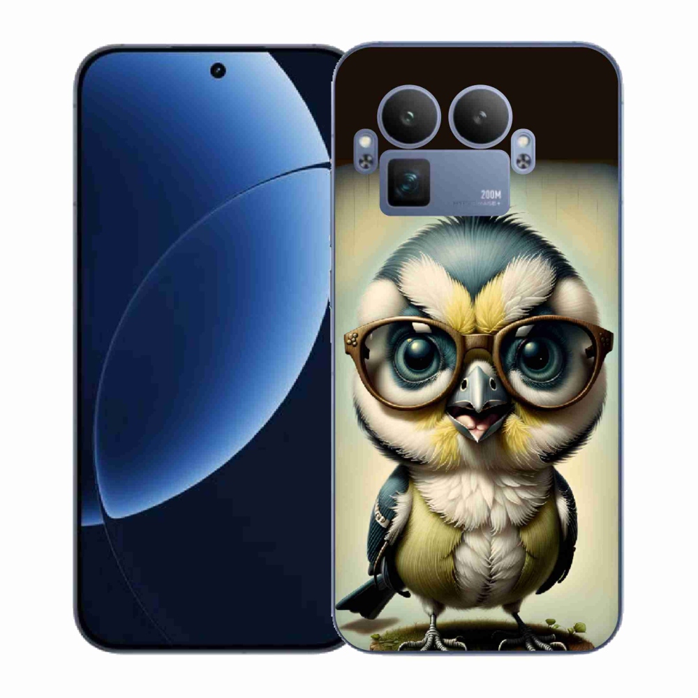 Gelový kryt mmCase na Realme GT 8 Pro - mládě s brýlemi