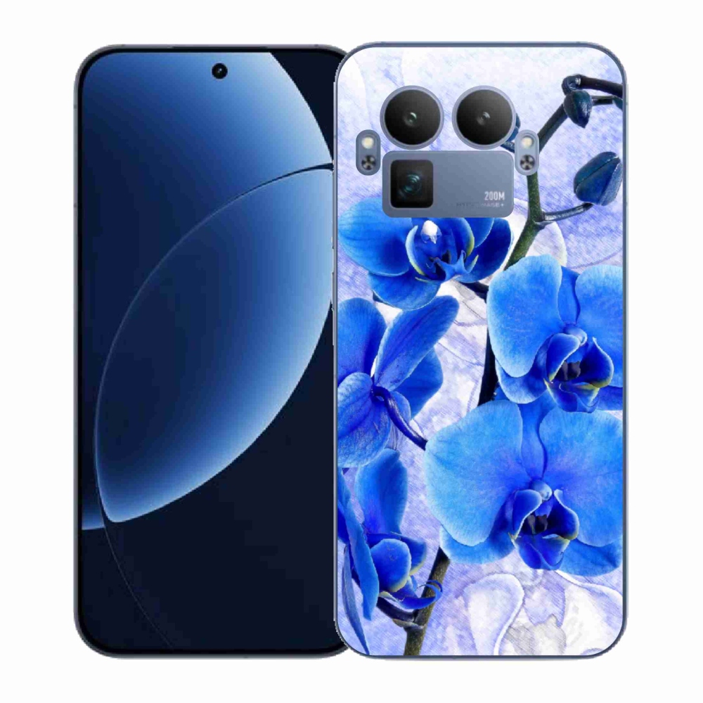 Gelový kryt mmCase na Realme GT 8 Pro - modré květy