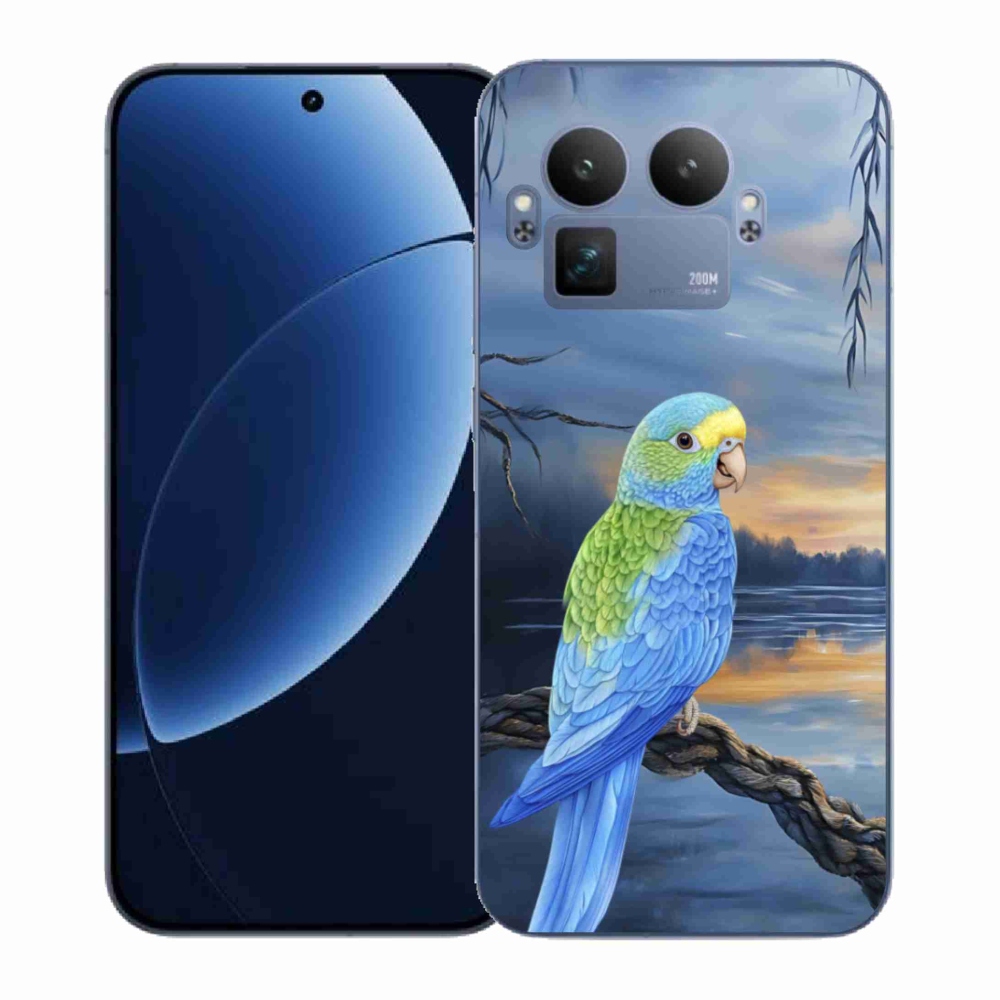 Gelový kryt mmCase na Realme GT 8 Pro - modrý papoušek