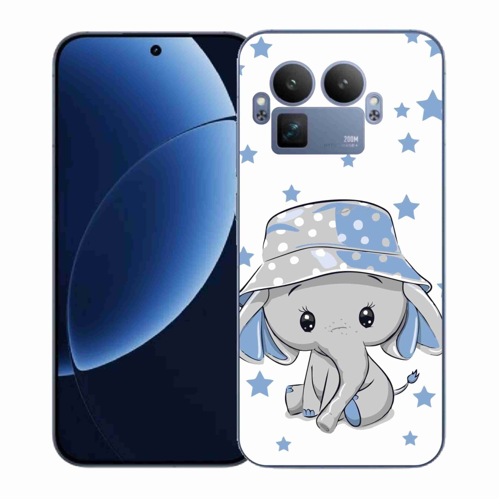 Gelový kryt mmCase na Realme GT 8 Pro - modrý slon