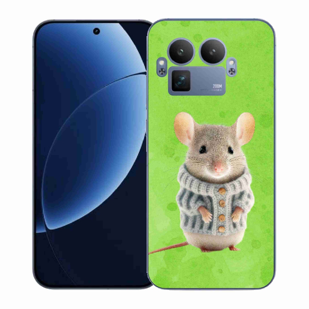 Gelový kryt mmCase na Realme GT 8 Pro - myška ve svetru