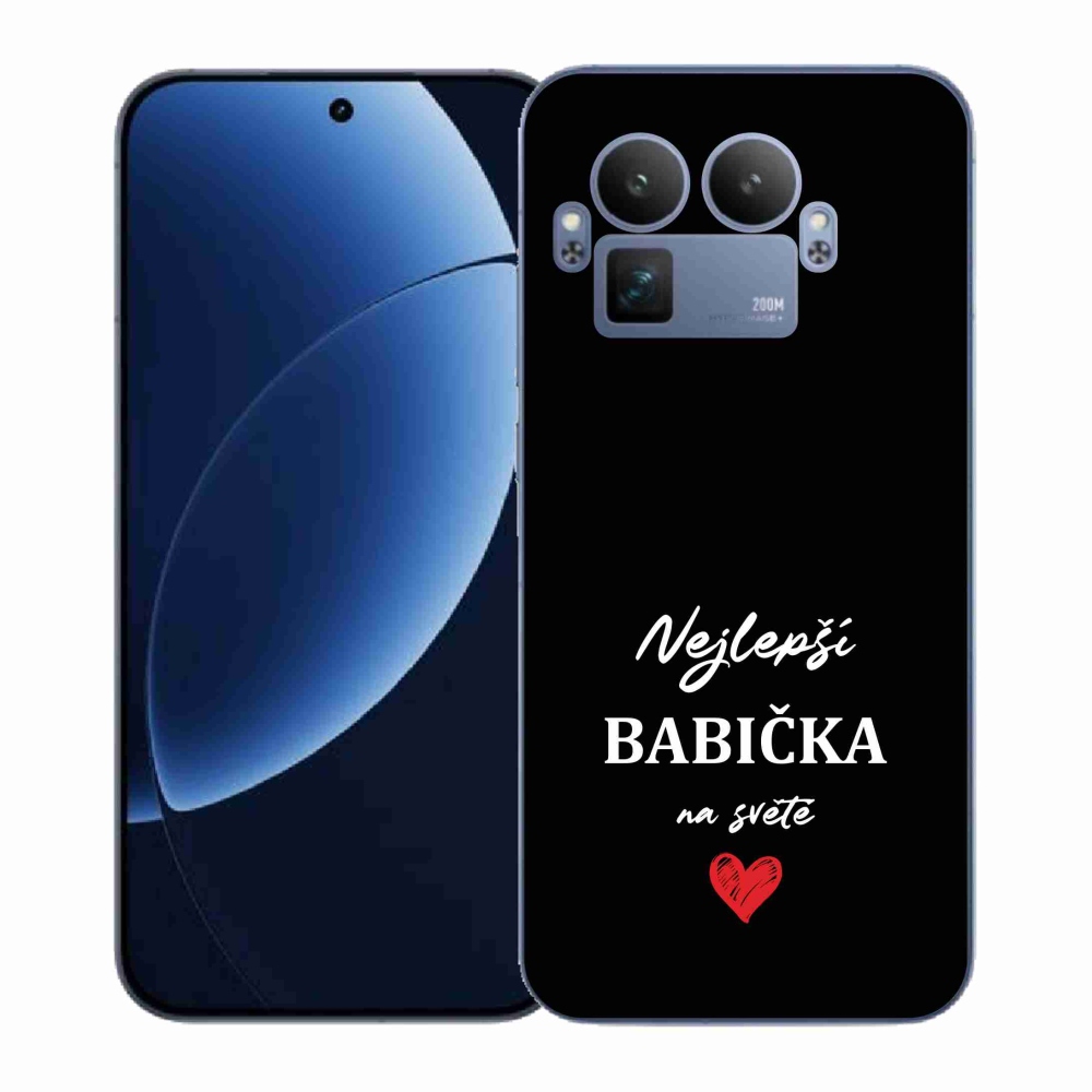 Gelový kryt mmCase na Realme GT 8 Pro - nejlepší babička 1 černé pozadí