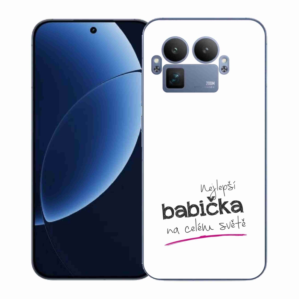 Gelový kryt mmCase na Realme GT 8 Pro - nejlepší babička 4 bílé pozadí