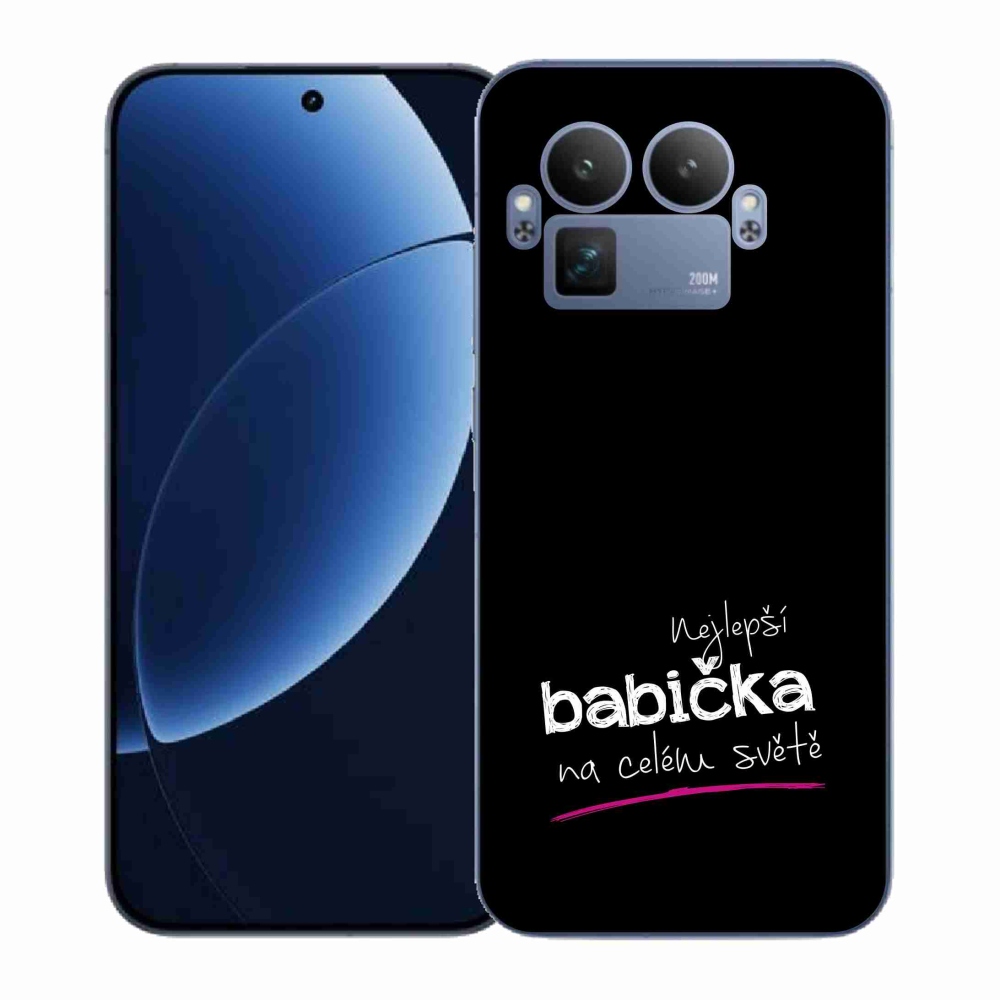 Gelový kryt mmCase na Realme GT 8 Pro - nejlepší babička 4 černé pozadí