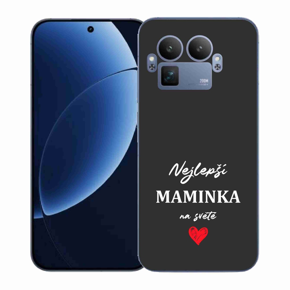 Gelový kryt mmCase na Realme GT 8 Pro - nejlepší maminka 1 černé pozadí