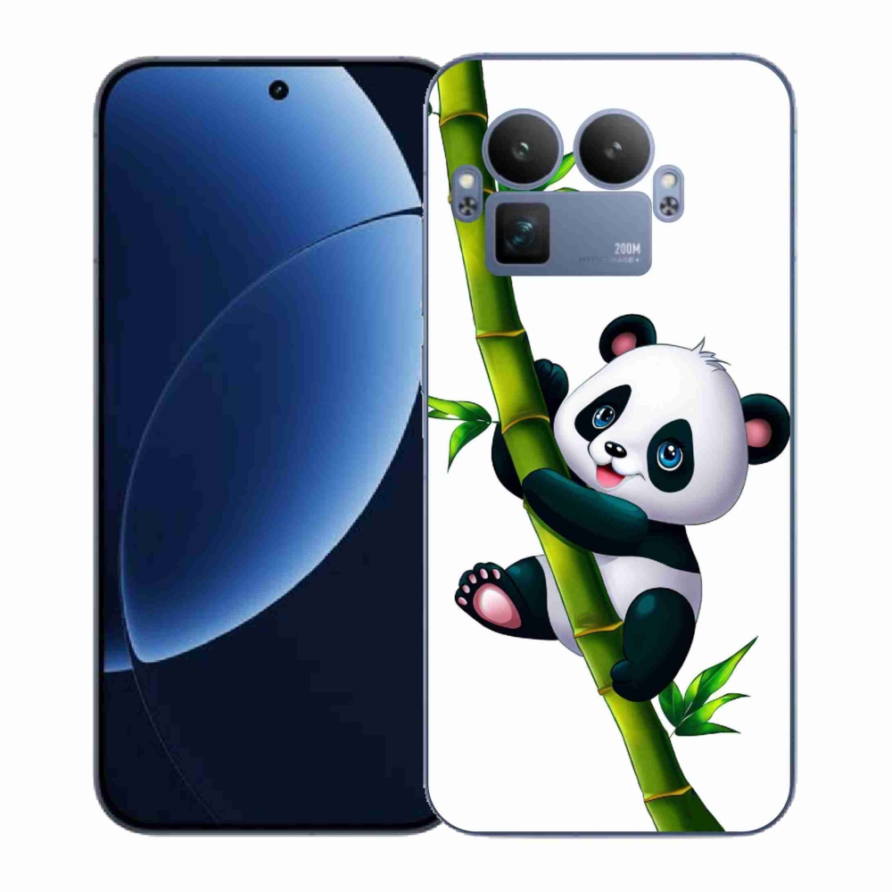 Gelový kryt mmCase na Realme GT 8 Pro - panda na bambusu